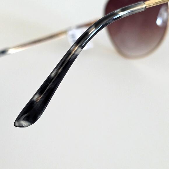 Kurt Geiger London GOLD BLUE HAVANA/ BROWN 61mm Aviator Sunglasses 100% UV main image 7